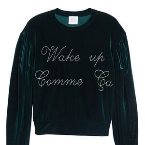 MISA Los Angeles Green Velvet Top